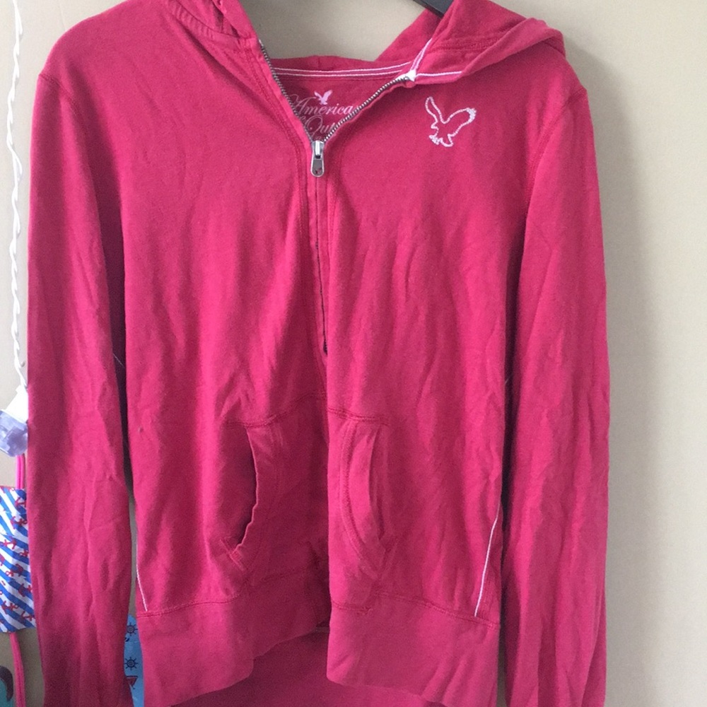 Red American Eagle lightweight hoodie